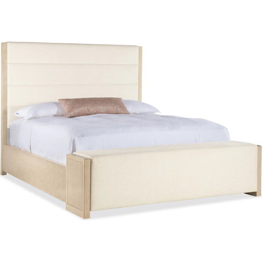 Westwood Upholstered Storage Bed by Hooker Furniture in trendy snow and polished limestone. Made from oak veneers, fabric in a unique style.
