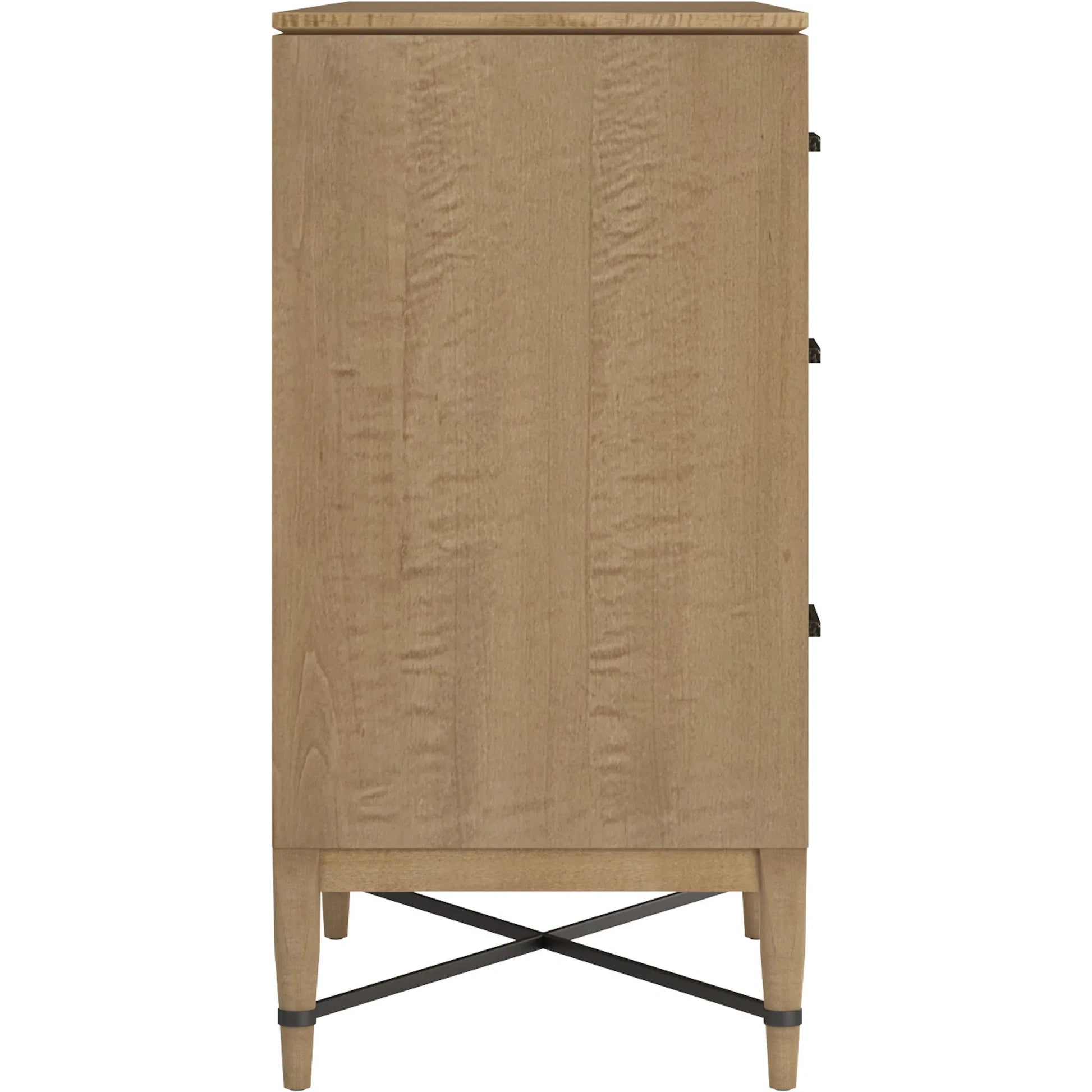 Loft Fabric Dresser by A.R.T. Furniture in gray and natural maple. Made from poplar, rubberwood, fabric in a modern style.