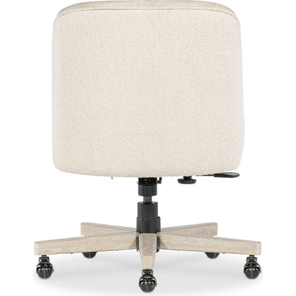 Paloma Executive Swivel Tilt Chair by Hooker Furniture in beige. Made from 83% polyester, 17% acrylic in a modern style.