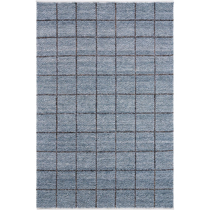Provence Rug - 484410 by Livabliss in slate blue, medium grey, metallic - silver, pewter, charcoal, slate. Made from recycled pet yarn in a unique style.