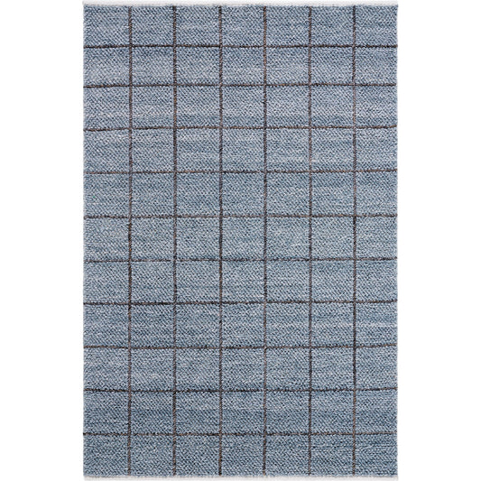 Provence Rug - 484410 by Livabliss in slate blue, medium grey, metallic - silver, pewter, charcoal, slate. Made from recycled pet yarn in a unique style.