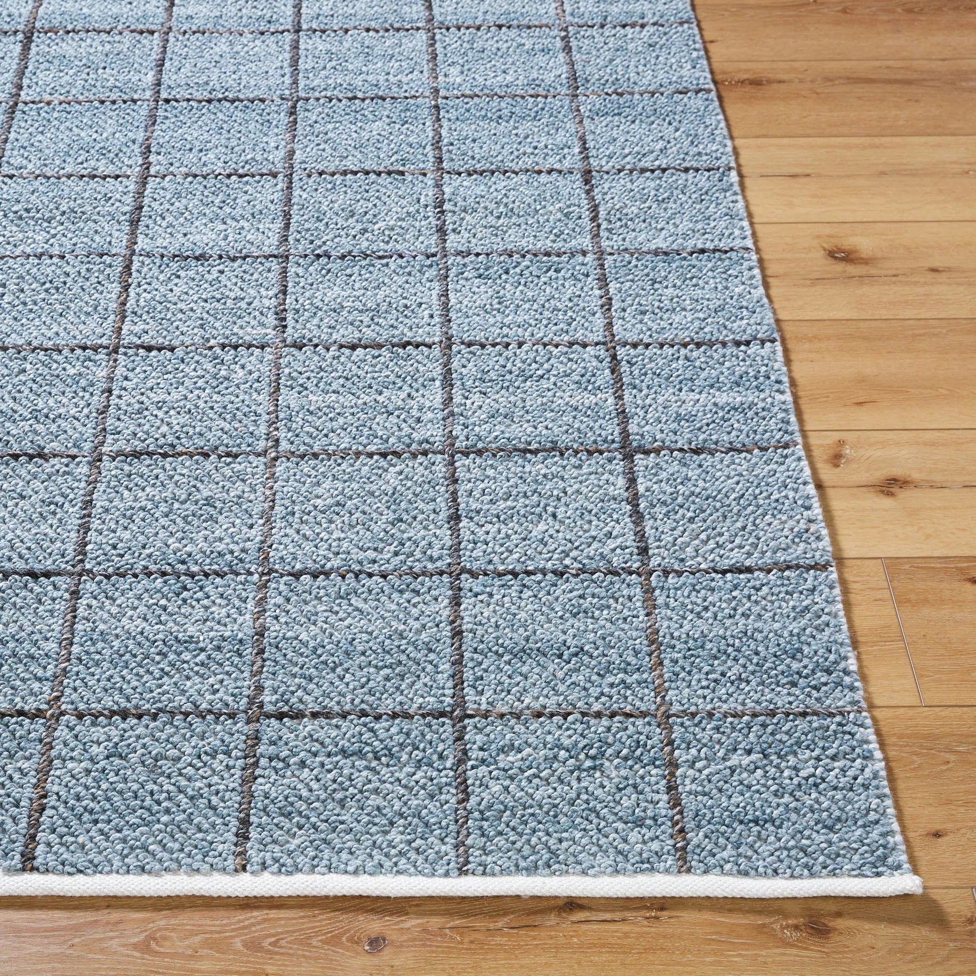 Provence Rug - 484410 by Livabliss in slate blue, medium grey, metallic - silver, pewter, charcoal, slate. Made from recycled pet yarn in a unique style.