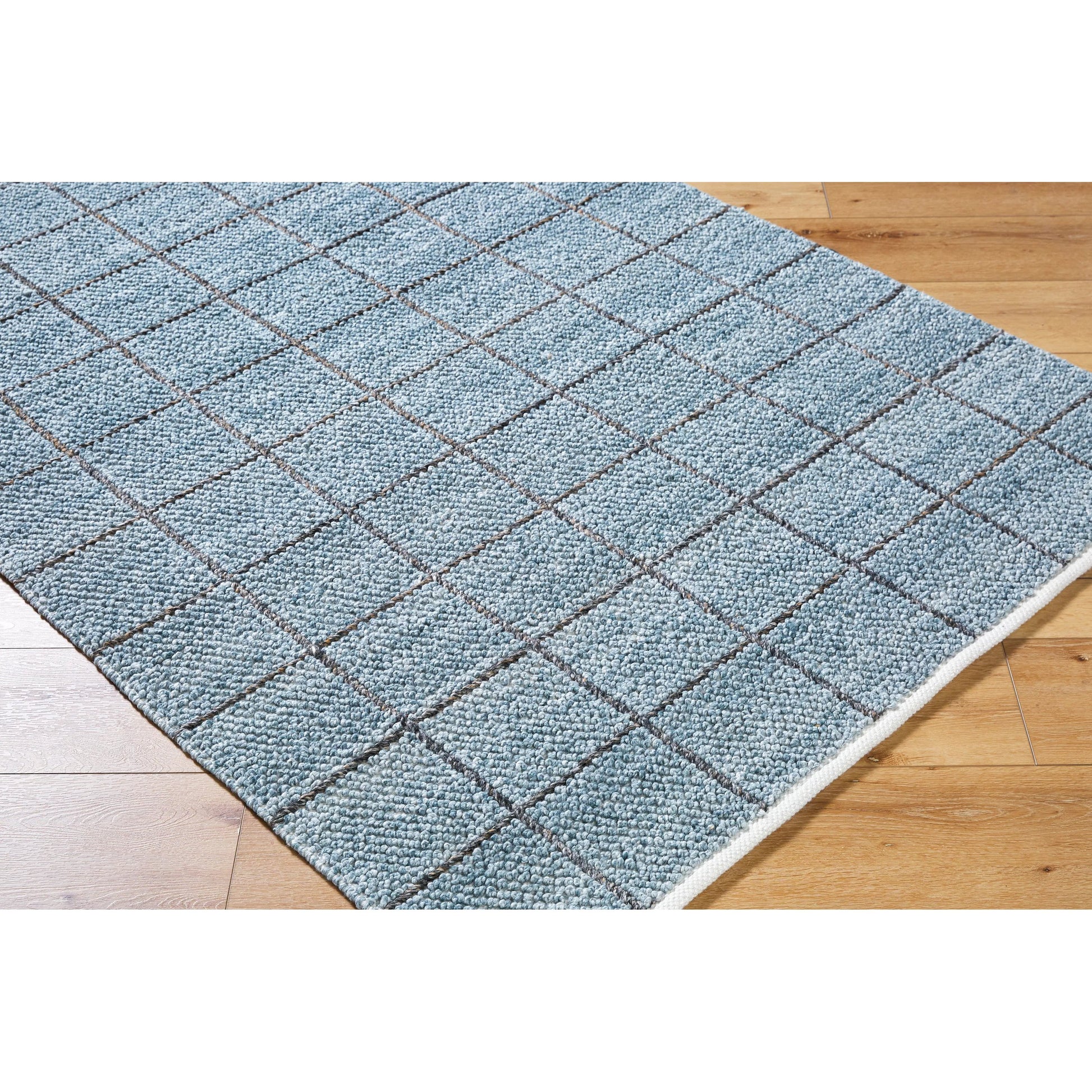 Provence Rug - 484419 by Livabliss in slate blue, charcoal, steel grey. Made from recycled pet yarn in a unique style.