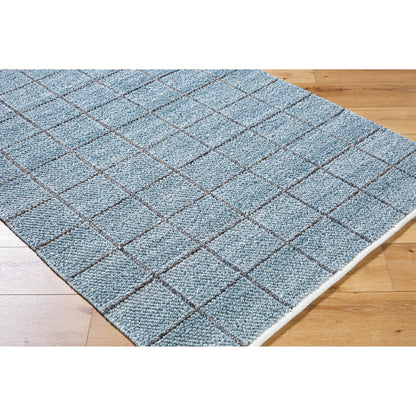Provence Rug - 484419 by Livabliss in slate blue, charcoal, steel grey. Made from recycled pet yarn in a unique style.