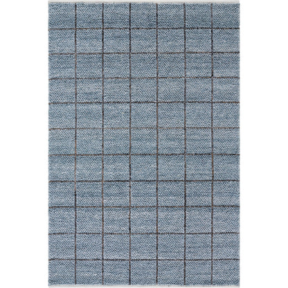 Provence Rug - 484419 by Livabliss in slate blue, charcoal, steel grey. Made from recycled pet yarn in a unique style.