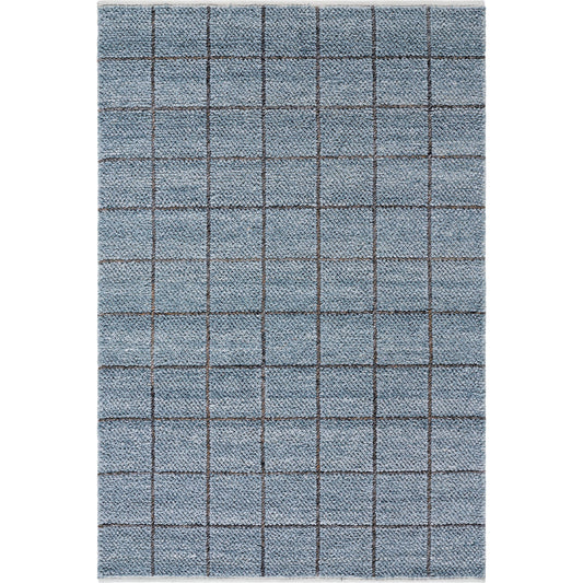 Provence Rug - 484419 by Livabliss in slate blue, medium grey, metallic - silver, pewter, charcoal, slate. Made from recycled pet yarn in a unique style.