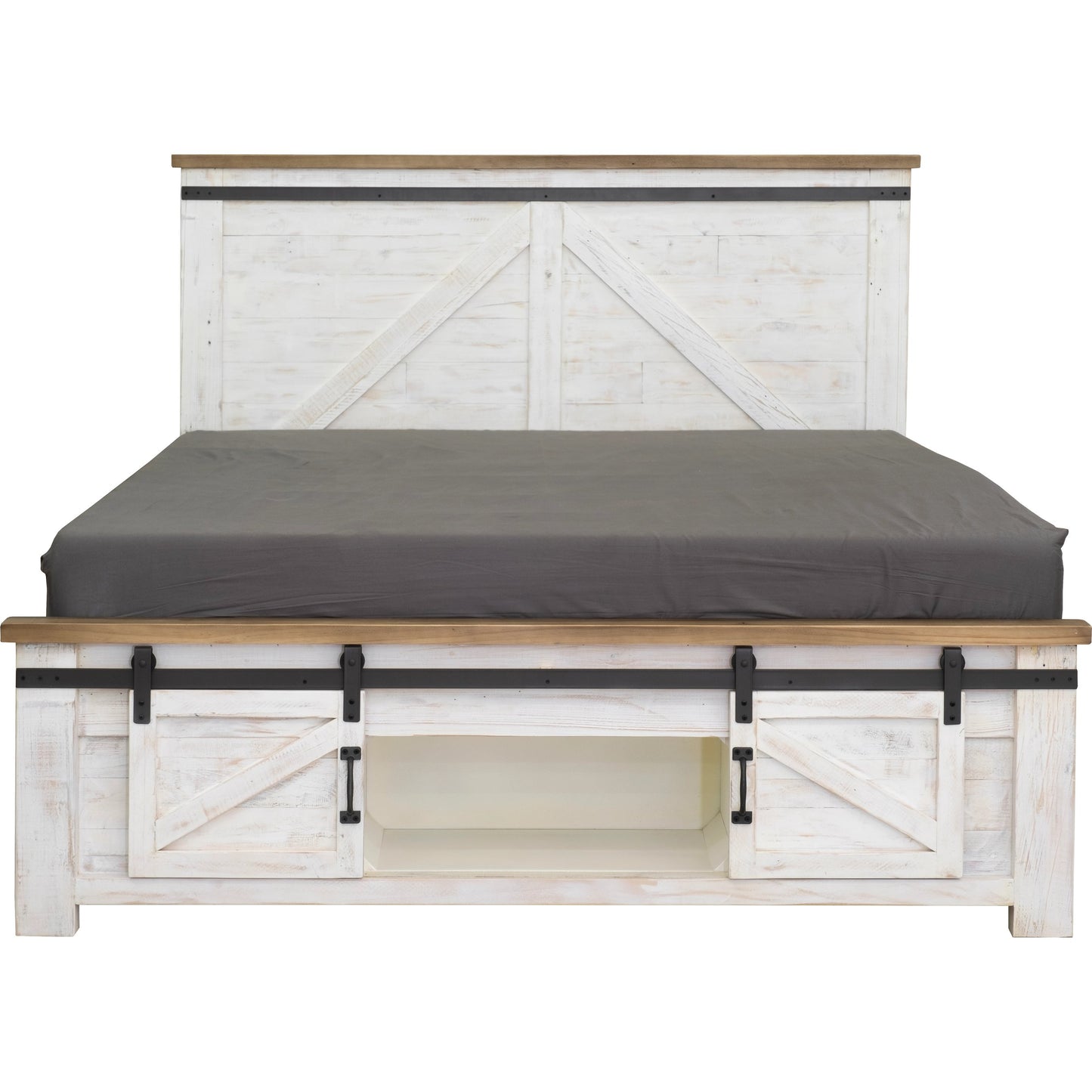 003 SI-2004384 | Additional Silo | Provence Bed by LH Imports in white, brown and antique white, rustic natural, rustic charcoal black. Made from fsc reclaimed pine, iron in a modern style.