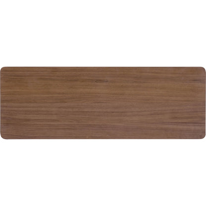 Eleana Two Door Chest by Hooker Furniture in light caramel, quartered walnut veneers, sunlit bronze metal. Made from walnut veneers, resin in a modern style.