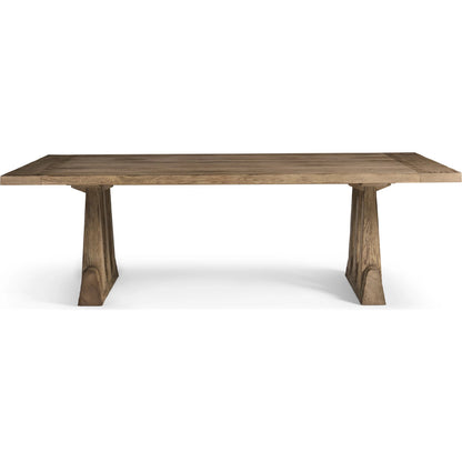 Echo Canyon Rectangular Dining Table 96" by Jonathan Charles in faded oak. Made from main oak veneer in a unique style.