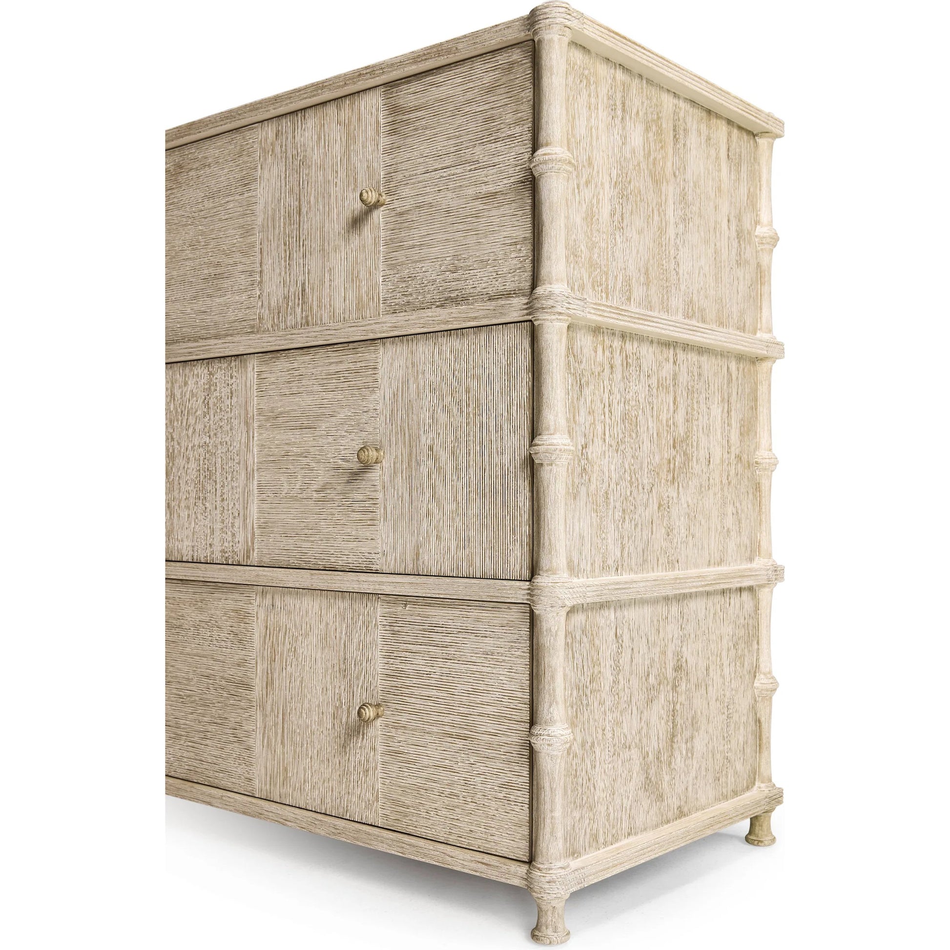 Bywater Dresser by Jonathan Charles in beige and washed acacia. Made from oak, aluminum, acacia veneer, beech in a transitional style.