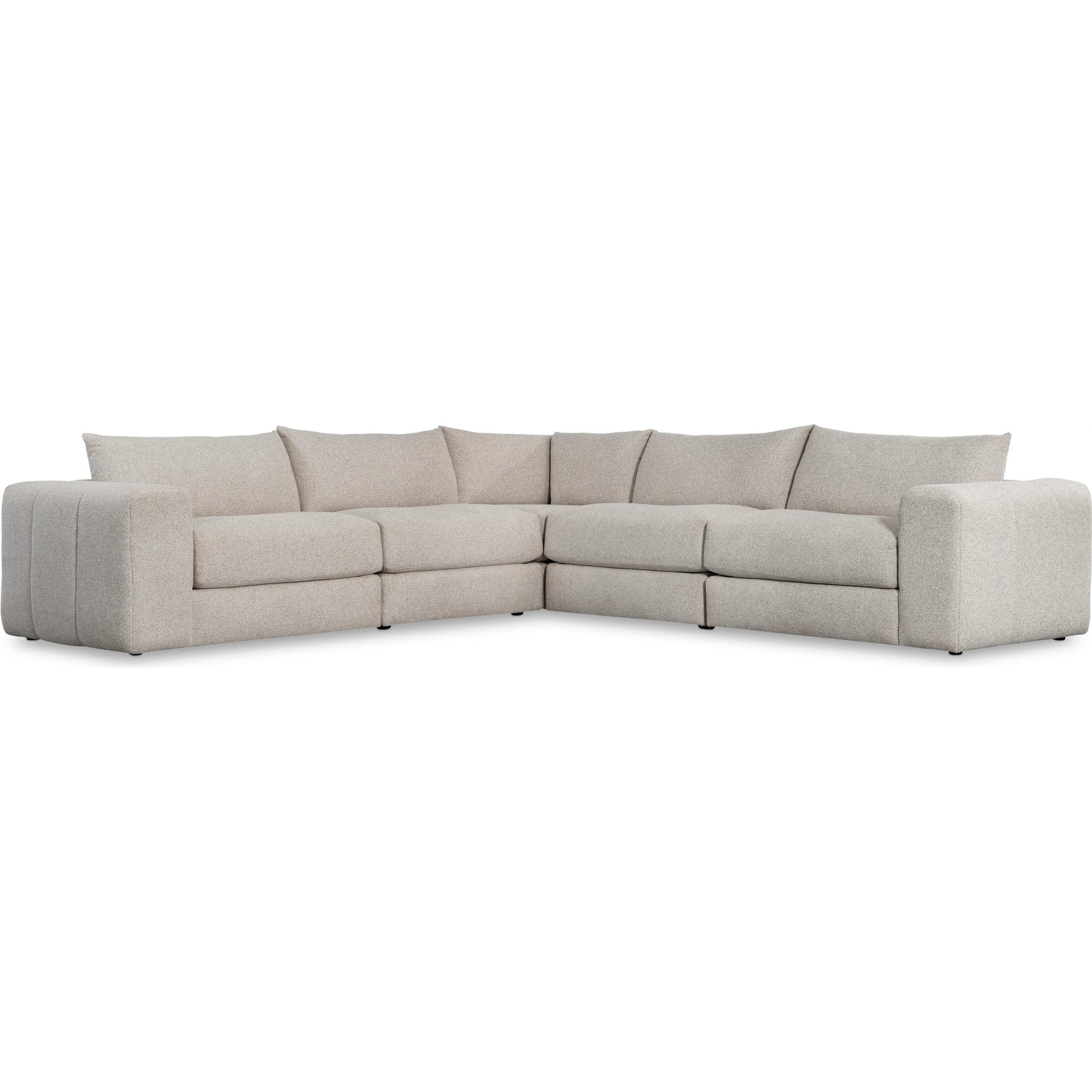 Vista 5-Piece Fabric Sectional by Bernhardt in beige. Made from fabric in a transitional style.