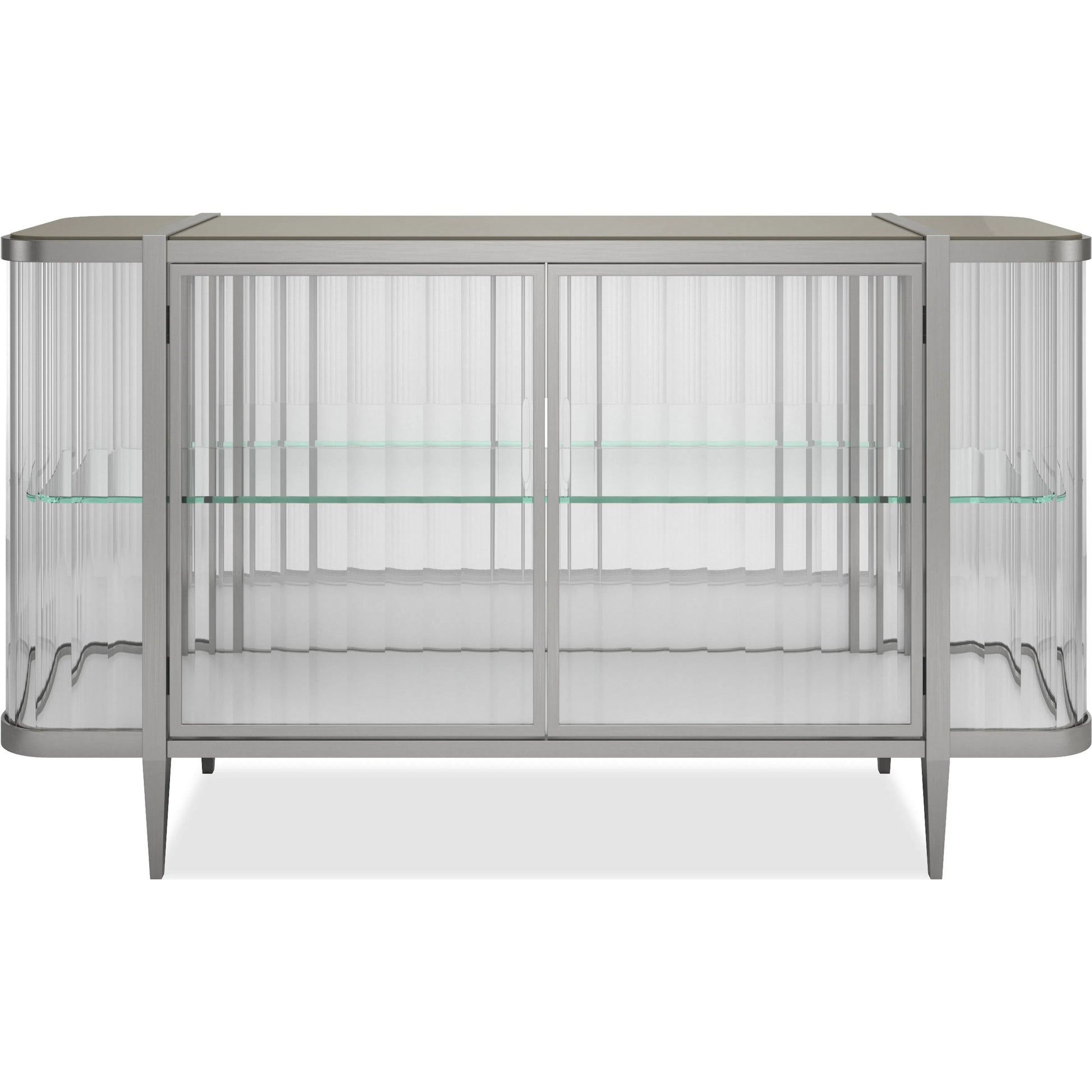 Stop and Stare Console by Caracole. Made from metal, glass, acrylic in a unique style.