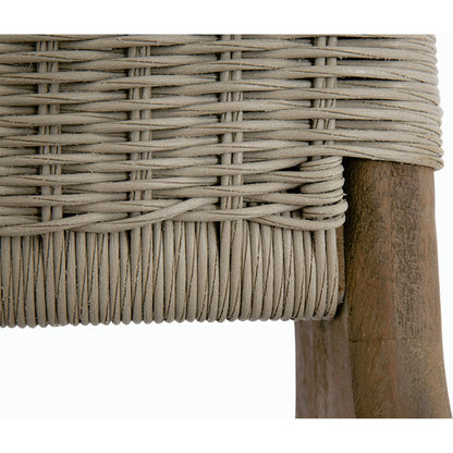 Coastal Outdoor Teak Cushionless Accent Chair by Sunset West in teak. Made from teak in a coastal style.