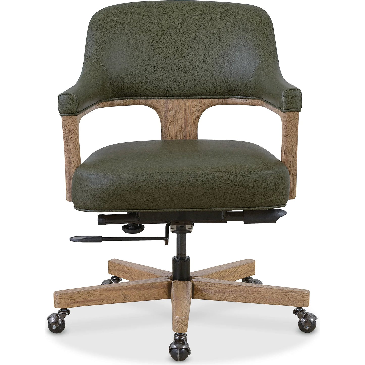 002 SI-2354028 | Additional Silo | Briar Executive Swivel Tilt Chair by Hooker Furniture in verona forest and light transparent. Made from leather in a unique style.