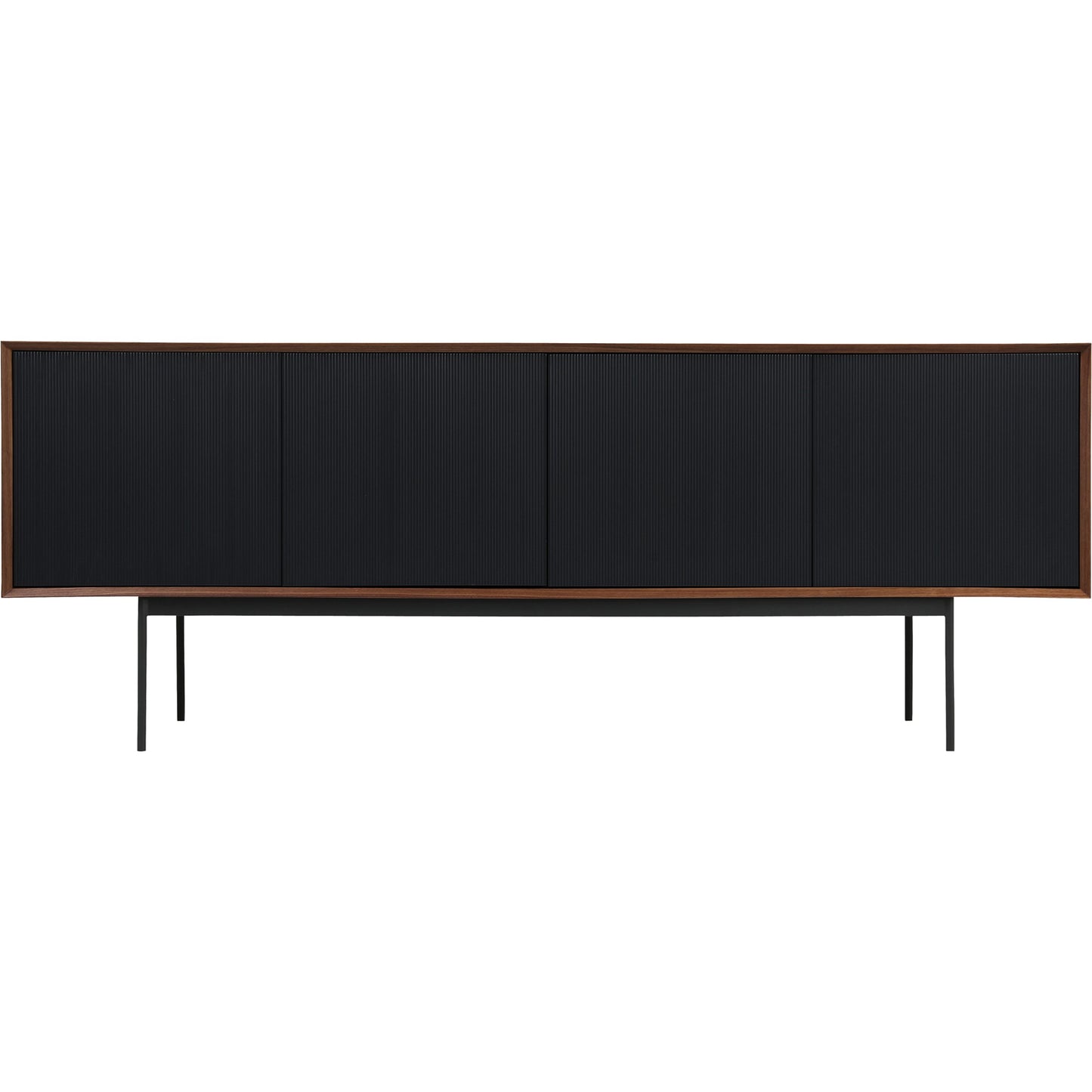 002 SI-2121845 | Additional Silo | Araya Sideboard by Moe's Home Collection in walnut, black. Made from walnut veneer, metal base, mdf in a modern style.