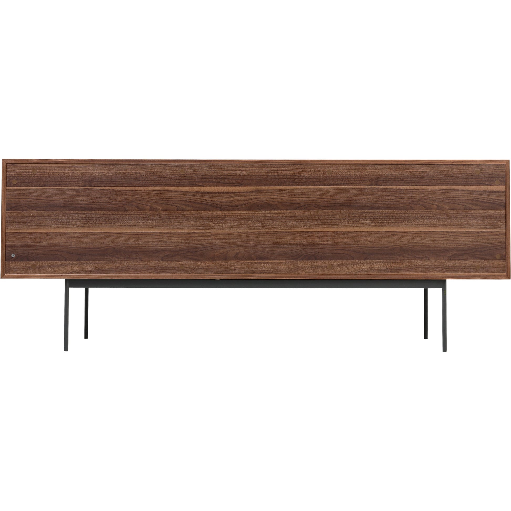 Araya Sideboard by Moe's Home Collection in walnut, black. Made from walnut veneer, metal base, mdf in a modern style.