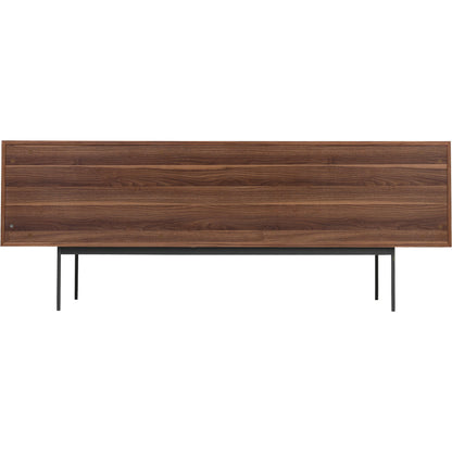Araya Sideboard by Moe's Home Collection in walnut, black. Made from walnut veneer, metal base, mdf in a modern style.