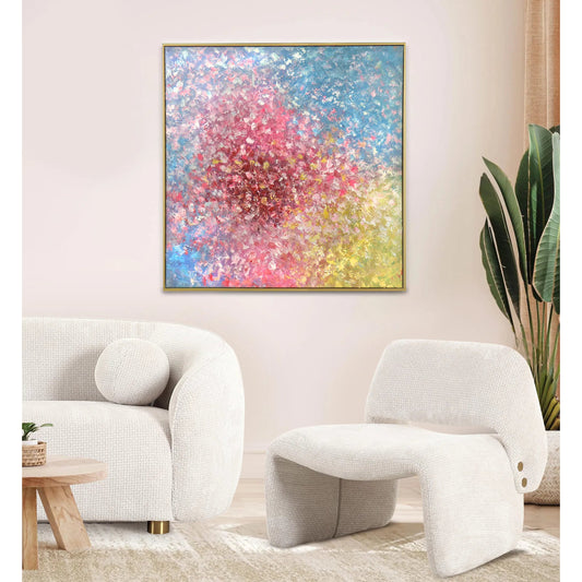 Symphony Handpainted Abstract Artwork on Canvas Oil Painting - PXA-1010 by Pasargad Home in multi. Made from canvas in a unique style.