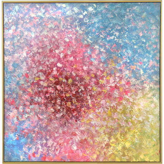 001 SI-2534708 | Primary Silo | Symphony Handpainted Abstract Artwork on Canvas Oil Painting - PXA-1010 by Pasargad Home in multi. Made from canvas in a unique style.