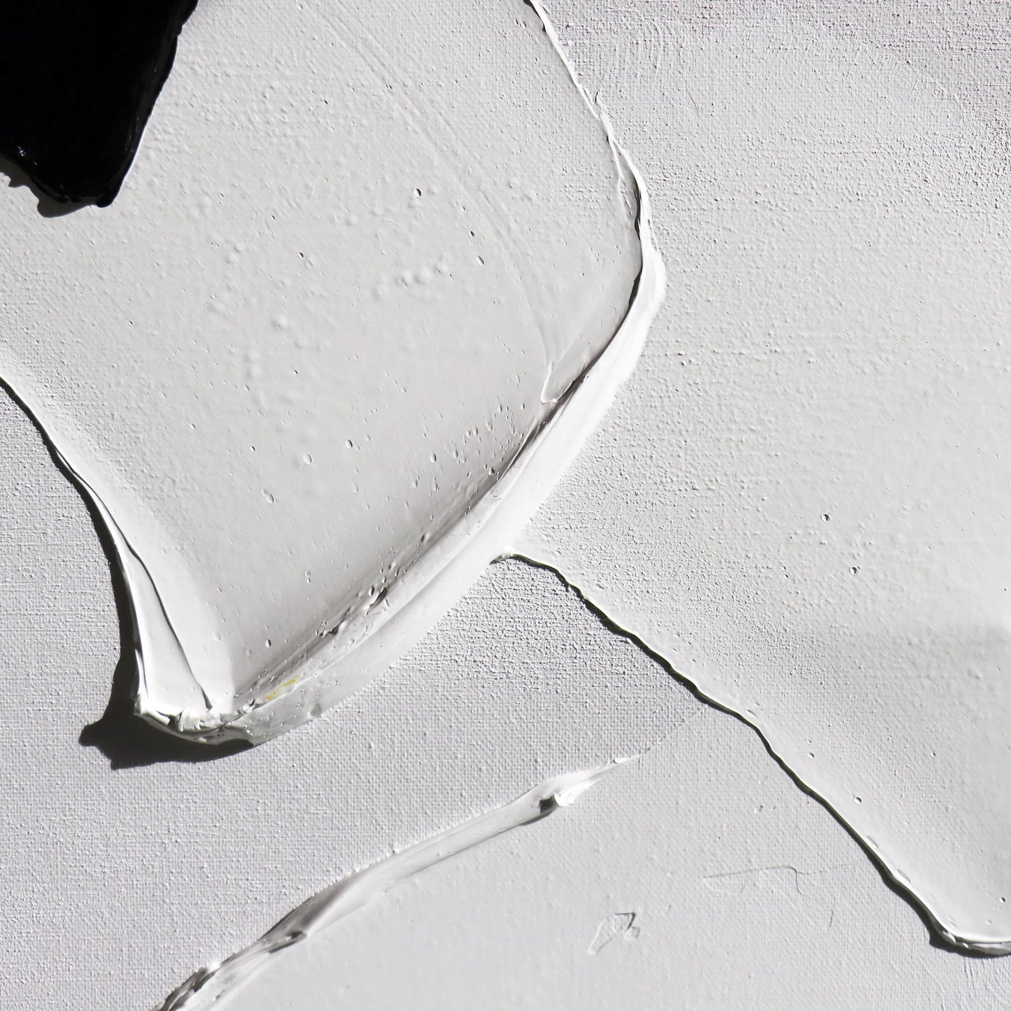 002 SI-2534689 | Closeup | Motions Handpainted & Minimalist Oil Painting on Canvas - PXA-1016 by Pasargad Home in white, black. Made from canvas in a unique style.