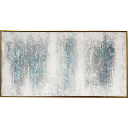 Interval Handpainted Abstract Oil Painting on Canvas - PXA-1017 by Pasargad Home in white, blue. Made from canvas in a unique style.
