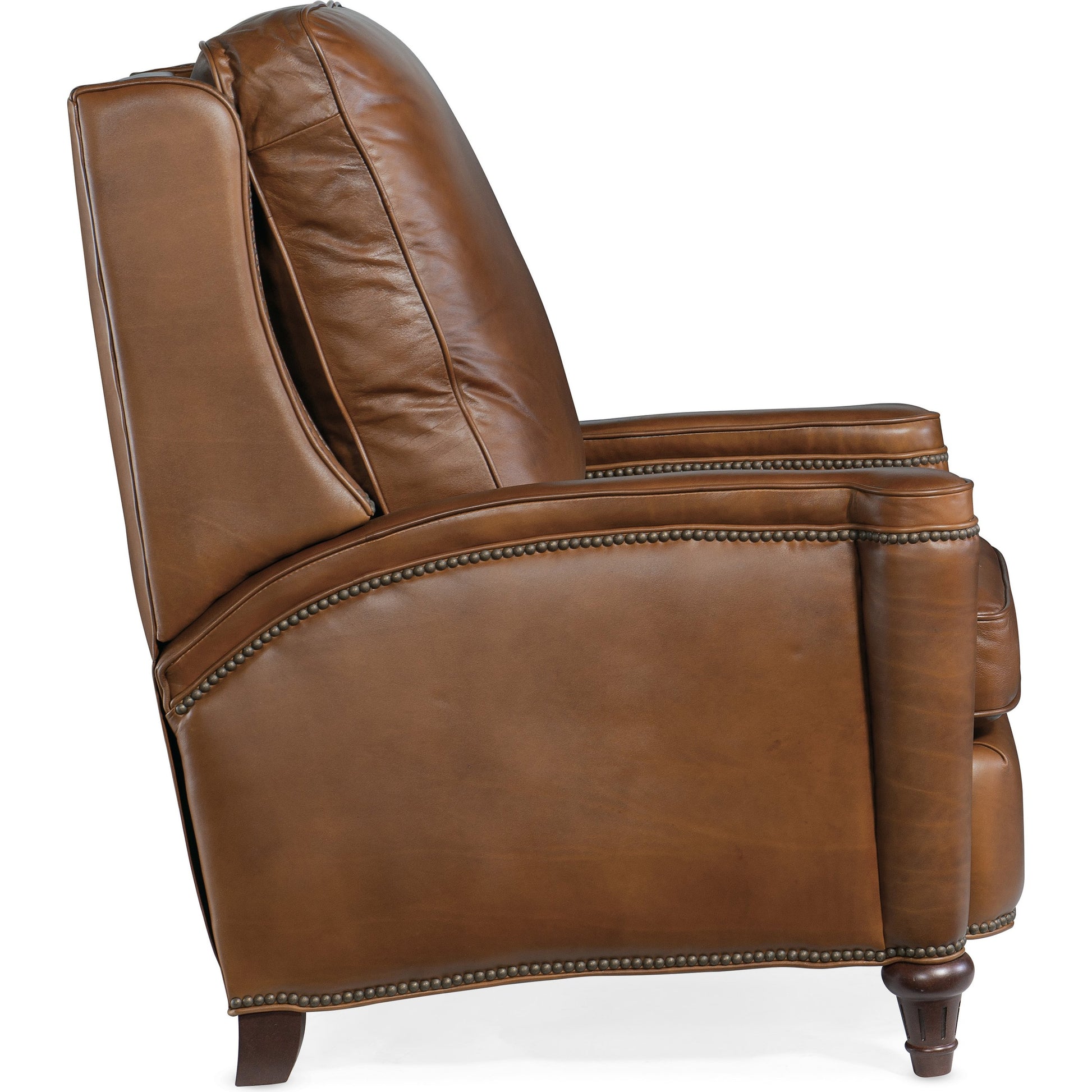 Rylea Recliner by Hooker Furniture. Made from leather in a traditional style.
