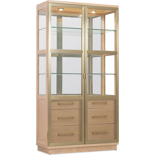 Banyon Bay Display Cabinet by Hooker Furniture in light wood. Made from unique in a unique style.