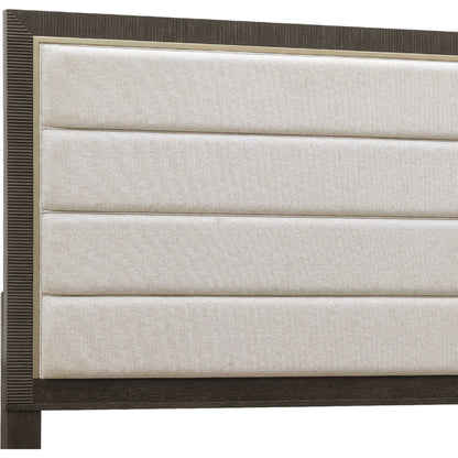 West End Loft Upholstered Bed by Pulaski Furniture in tuxedo. Made from rubberwood in a modern style.