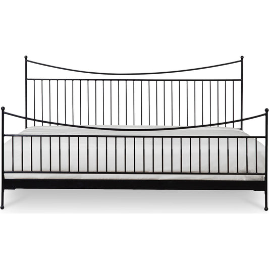 Monet Bed by Moe's Home Collection in black. Made from iron, acacia wood in a unique style.