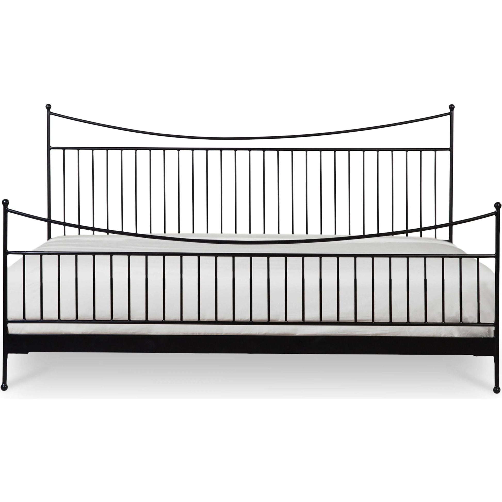 Monet Bed by Moe's Home Collection in black. Made from iron, acacia wood in a transitional style.