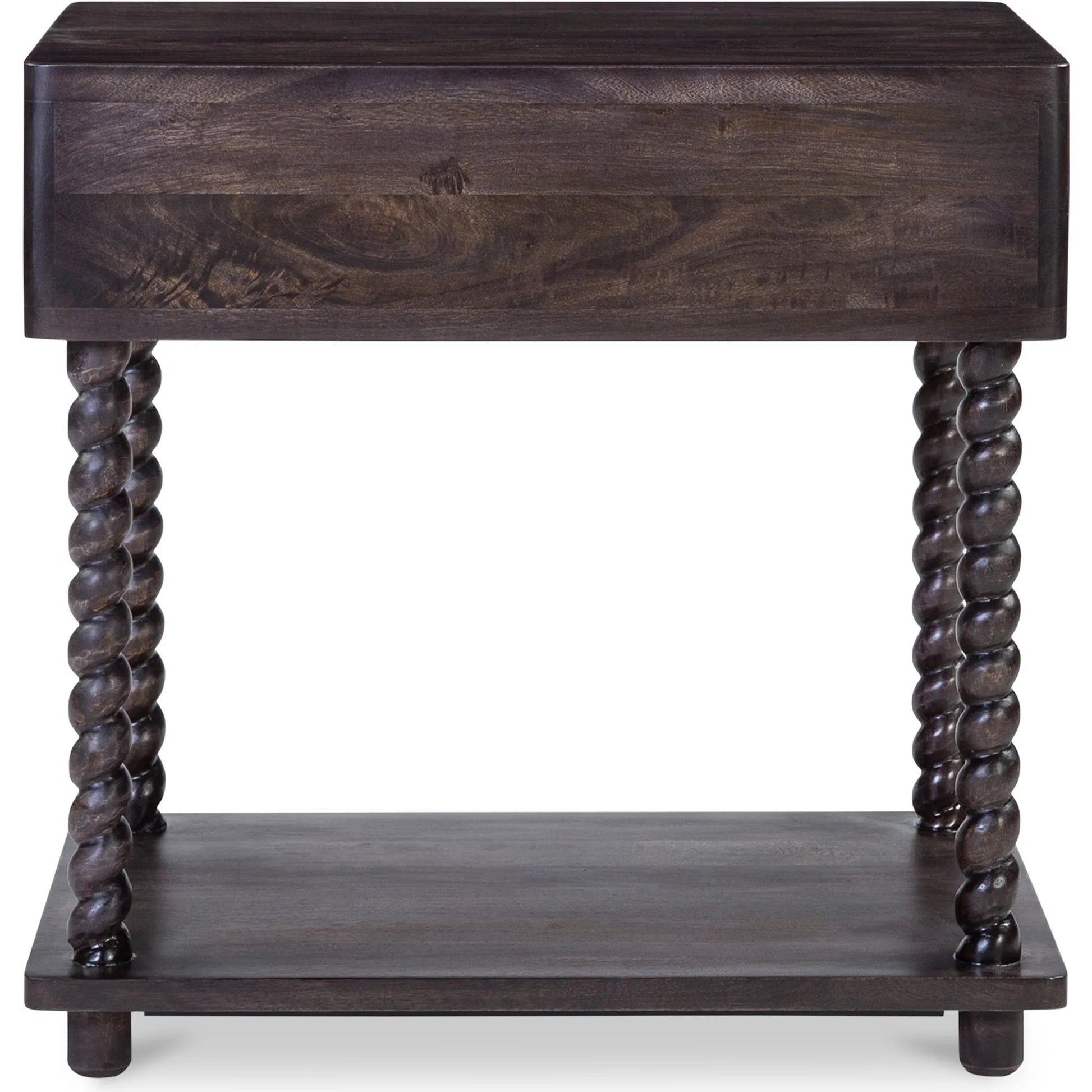 Tabitha Nightstand by Moe's Home Collection in brown. Made from mango wood, iron in a traditional style.