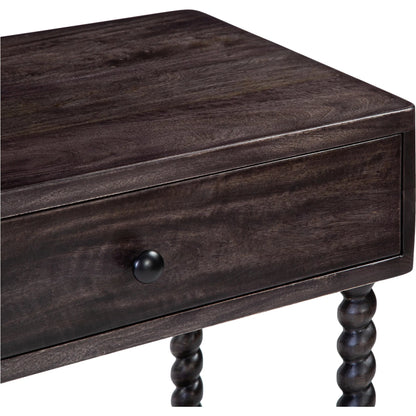 Tabitha Nightstand by Moe's Home Collection in brown. Made from mango wood, iron in a traditional style.