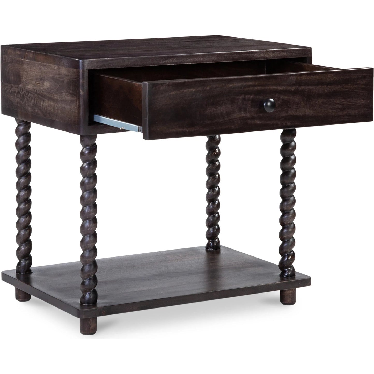 002 SI-2368365 | Additional Silo | Tabitha Nightstand by Moe's Home Collection in brown. Made from mango wood, iron in a traditional style.