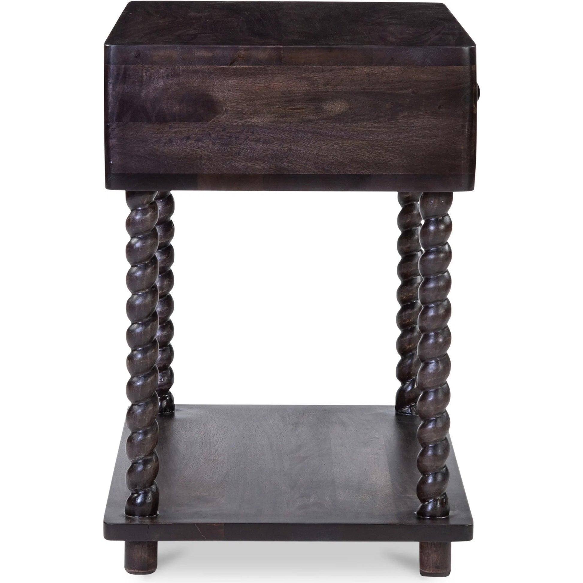 Tabitha Nightstand by Moe's Home Collection in brown. Made from mango wood, iron in a traditional style.