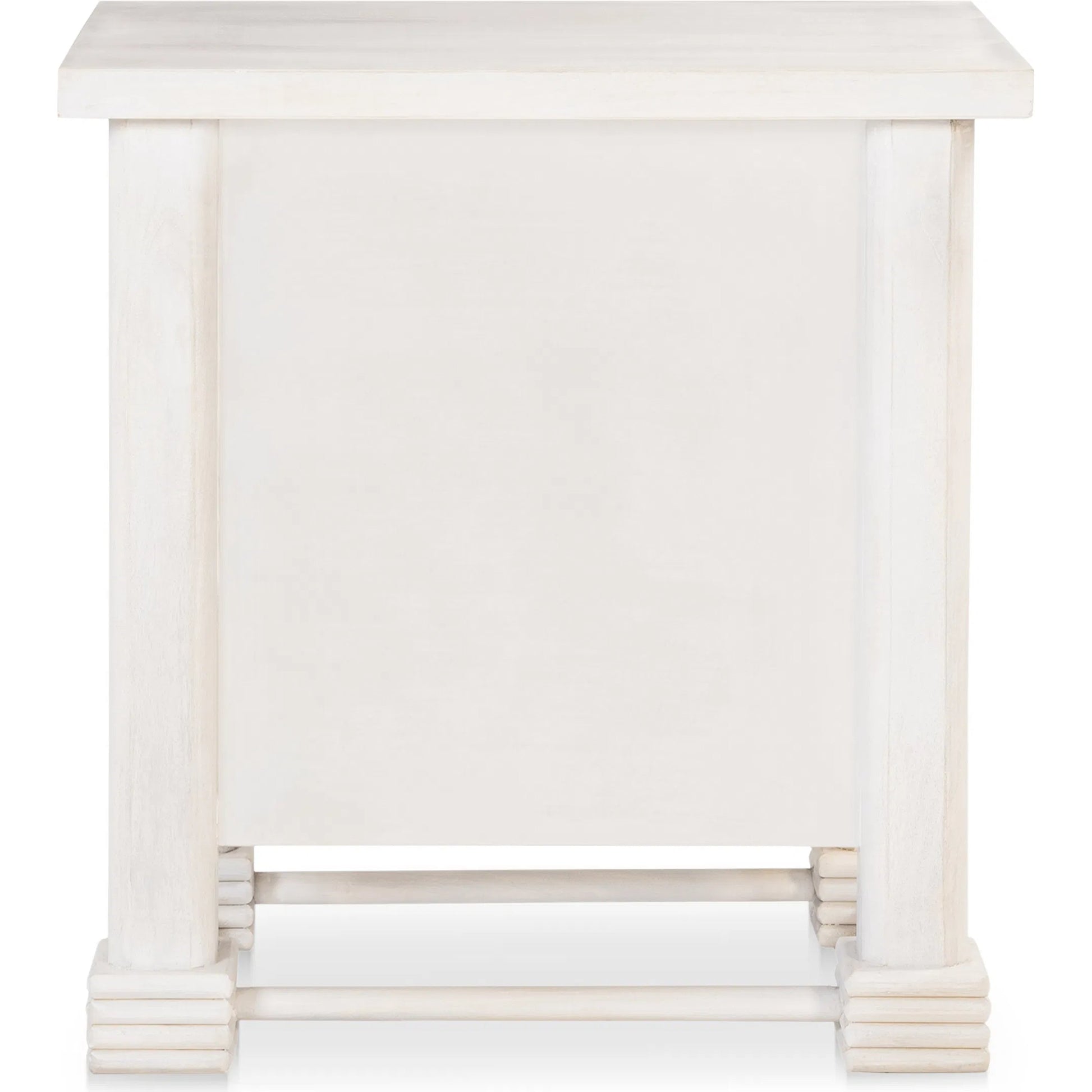 Clement Nightstand by Moe's Home Collection in whitewashed. Made from mango wood in a traditional style.