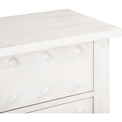 Clement Nightstand by Moe's Home Collection in whitewashed. Made from mango wood in a traditional style.