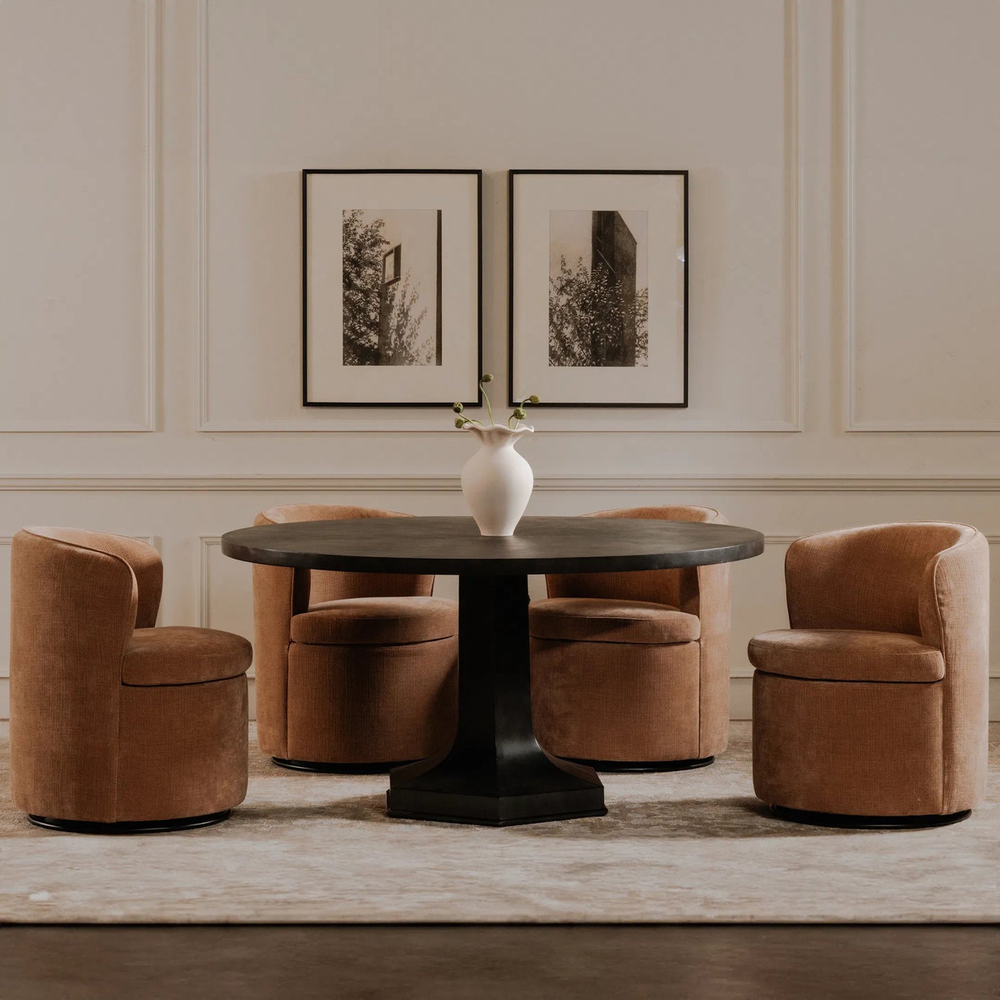 010 SI-2441377 | Lifestyle | Ethan Dining Table by Moe's Home Collection in black. Made from iron in a traditional style.