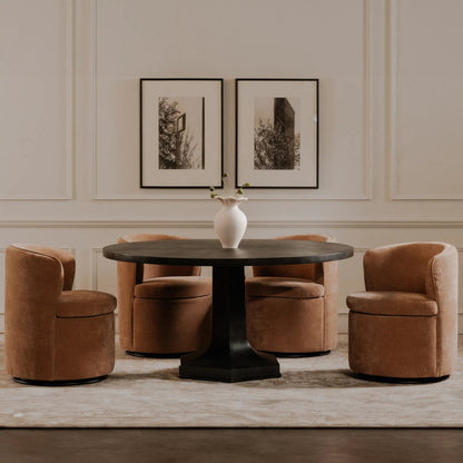 Ethan Dining Table by Moe's Home Collection in black. Made from iron in a traditional style.