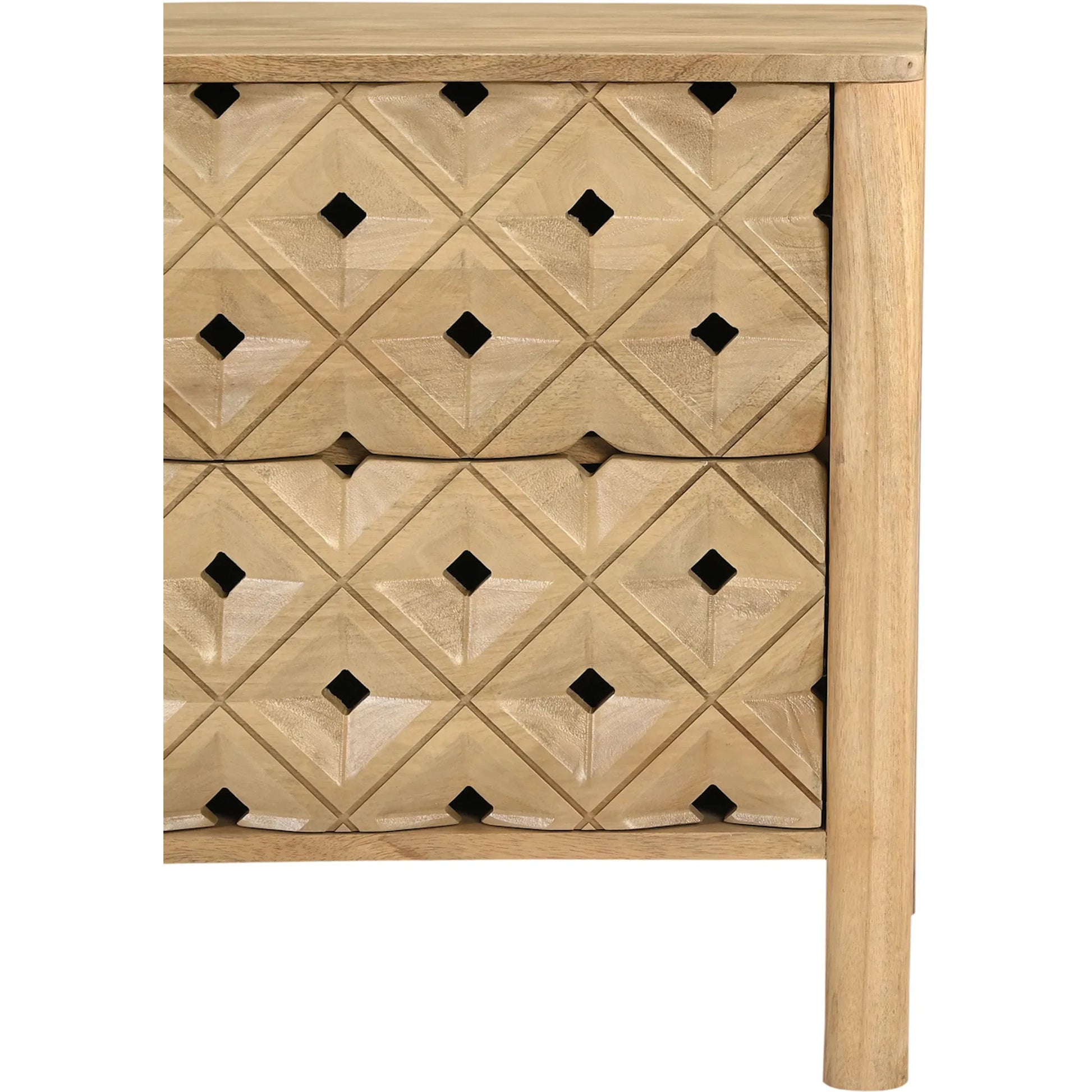 Fulton Nightstand by Moe's Home Collection in natural and natural. Made from tops, sides, drawer mango wood, drawer bottom, mdf in a traditional style.