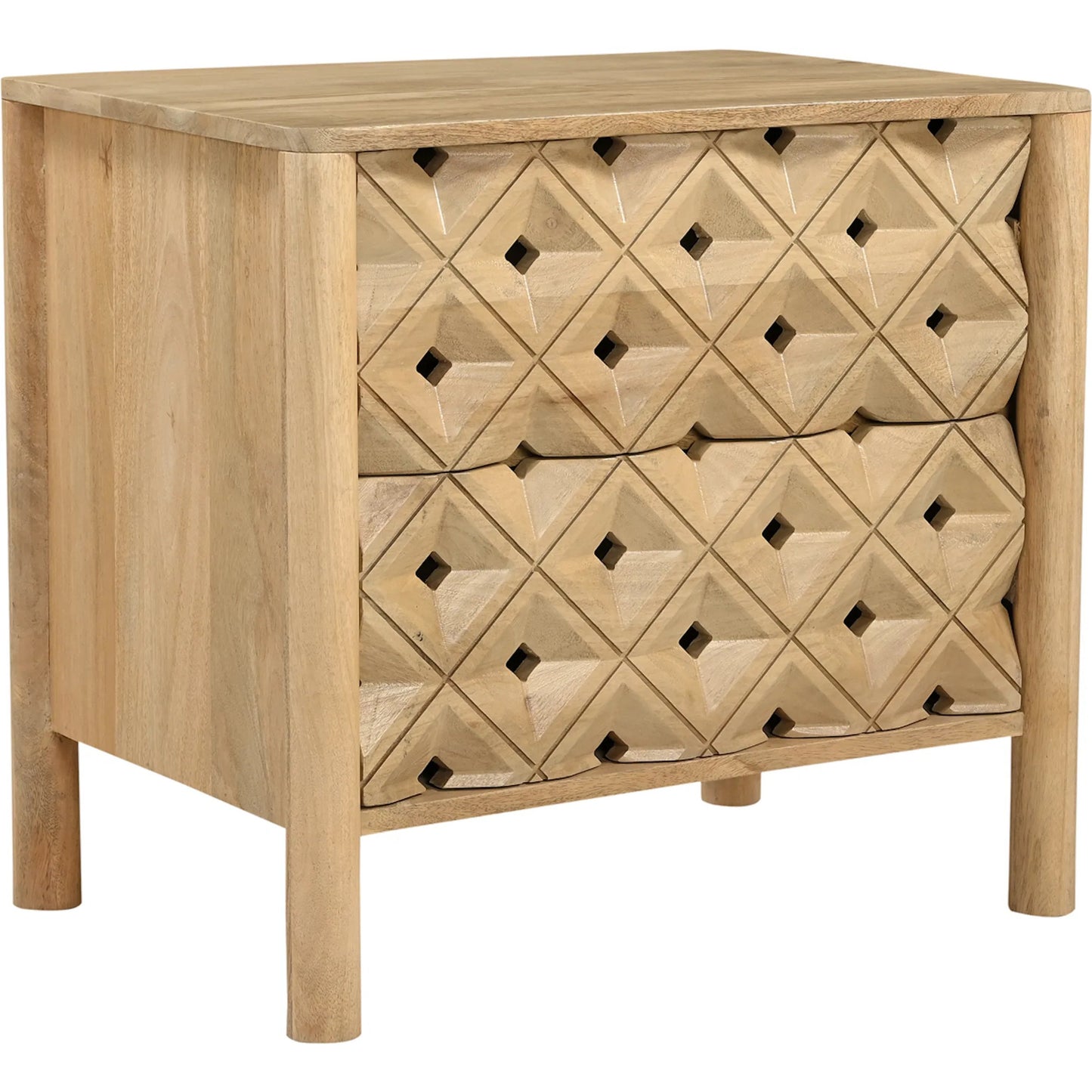 002 SI-2441388 | Primary Silo | Fulton Nightstand by Moe's Home Collection in natural and natural. Made from tops, sides, drawer mango wood, drawer bottom, mdf in a traditional style.