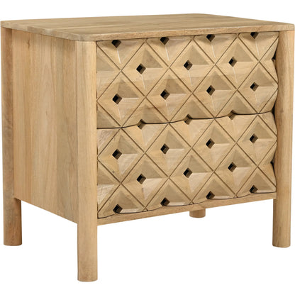 Fulton Nightstand by Moe's Home Collection in natural and natural. Made from tops, sides, drawer mango wood, drawer bottom, mdf in a traditional style.