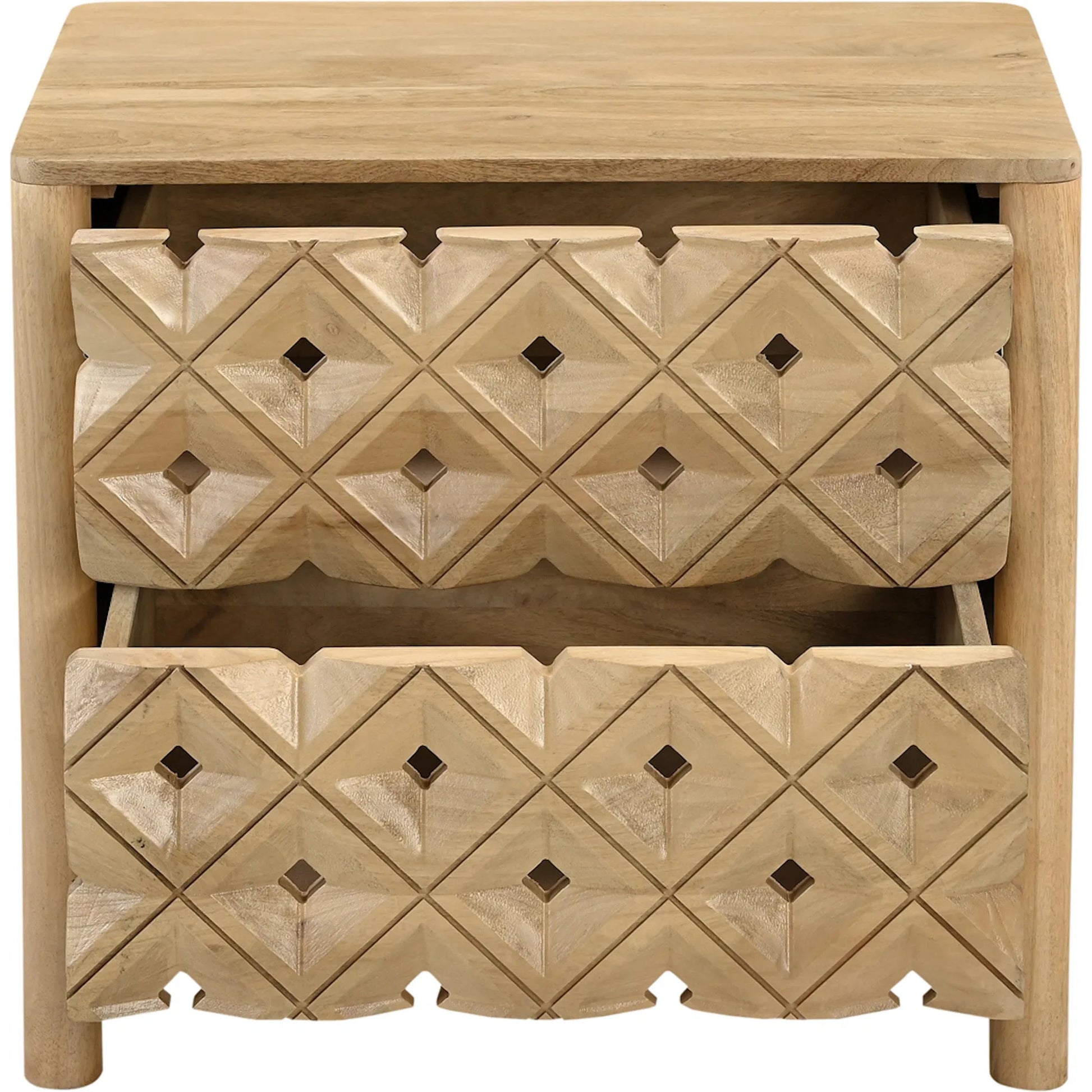 Fulton Nightstand by Moe's Home Collection in natural and natural. Made from tops, sides, drawer mango wood, drawer bottom, mdf in a traditional style.