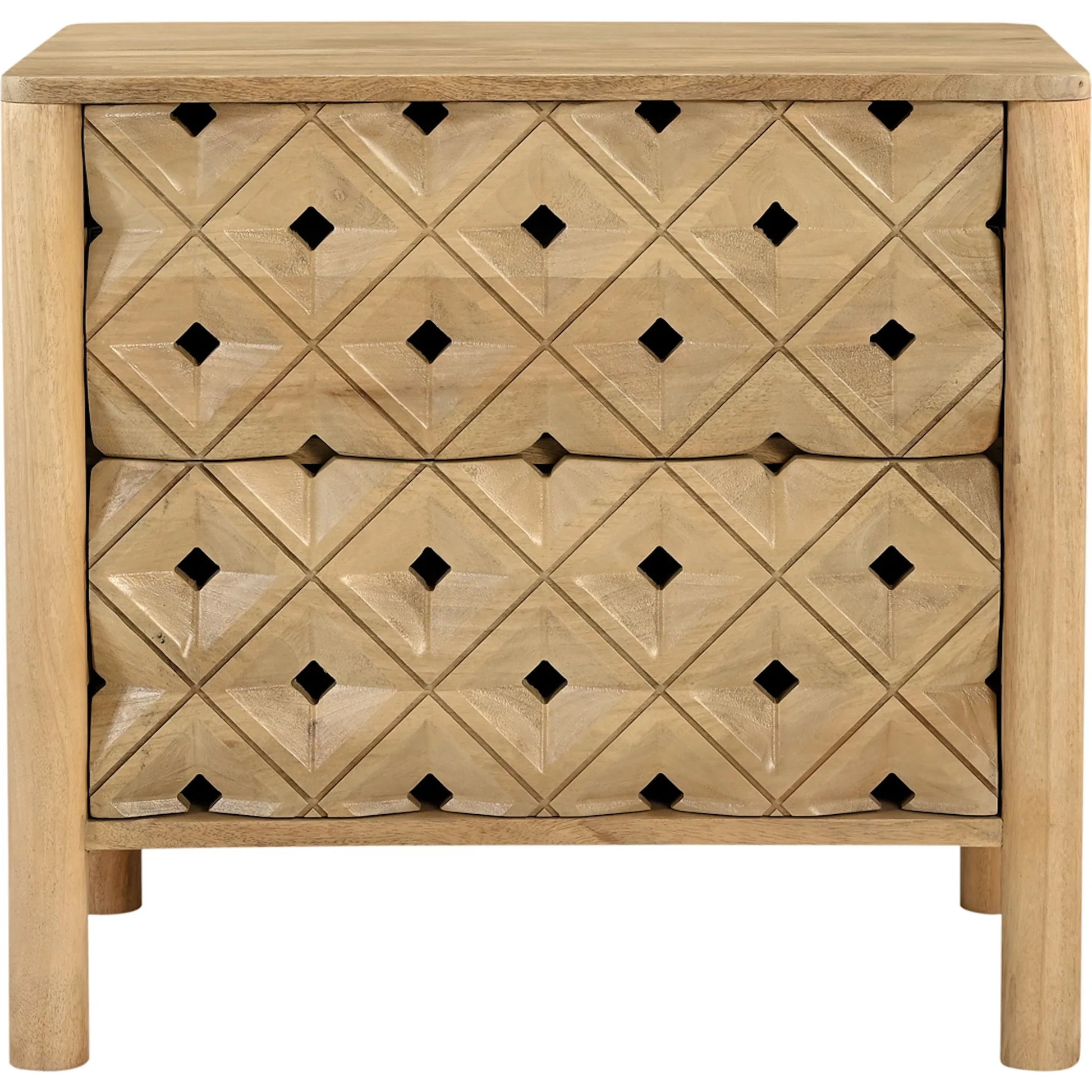 Fulton Nightstand by Moe's Home Collection in natural and natural. Made from tops, sides, drawer mango wood, drawer bottom, mdf in a traditional style.