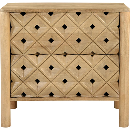 Fulton Nightstand by Moe's Home Collection in natural and natural. Made from tops, sides, drawer mango wood, drawer bottom, mdf in a unique style.