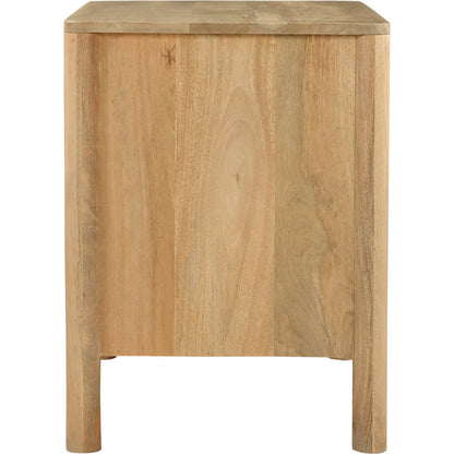 Fulton Nightstand by Moe's Home Collection in natural and natural. Made from tops, sides, drawer mango wood, drawer bottom, mdf in a traditional style.