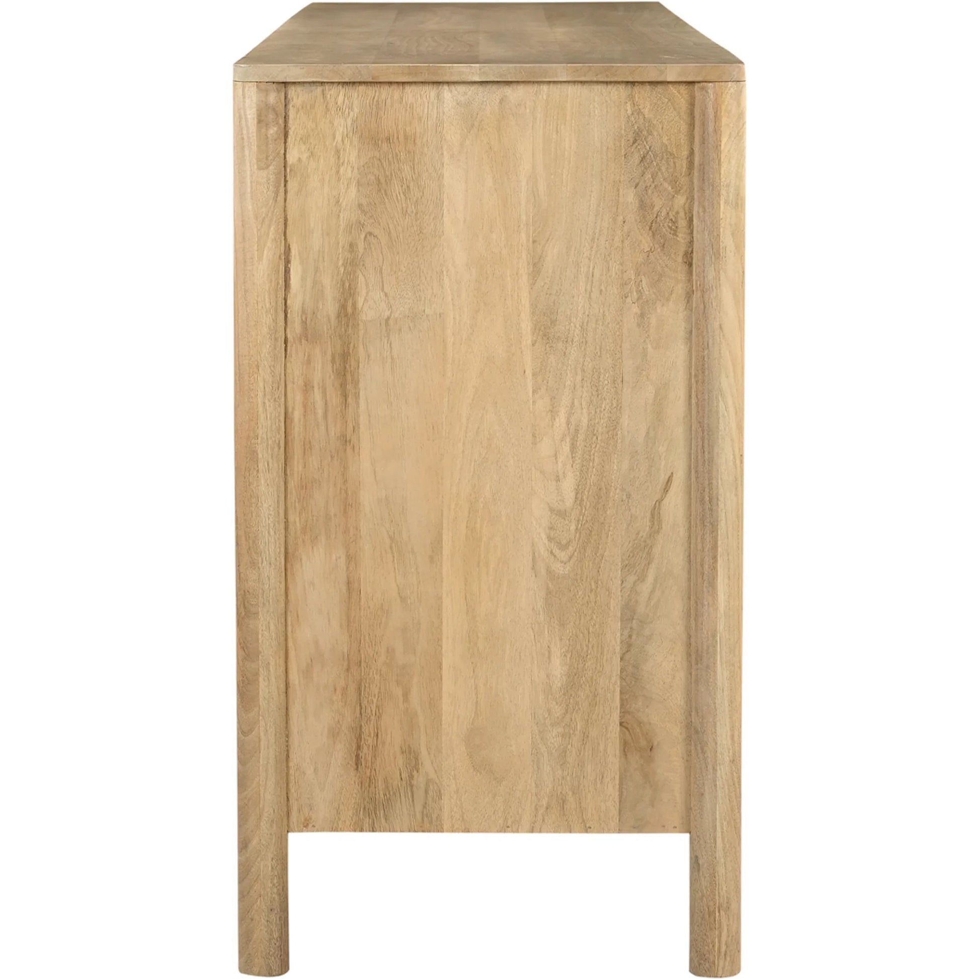 Fulton 4 Door Sideboard by Moe's Home Collection in natural and natural. Made from tops, sides, drawer mango wood, drawer bottom, mdf in a traditional style.