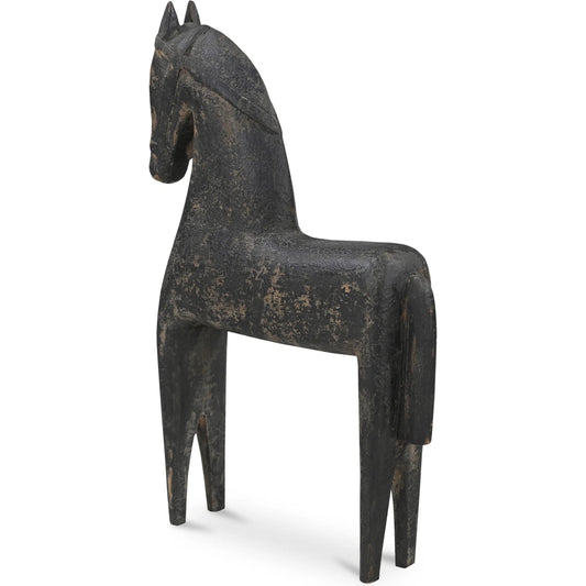 Gallant Wooden Sculpture by Moe's Home Collection in black. Made from mango wood in a unique style.
