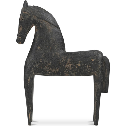Gallant Wooden Sculpture by Moe's Home Collection in black. Made from mango wood in a unique style.