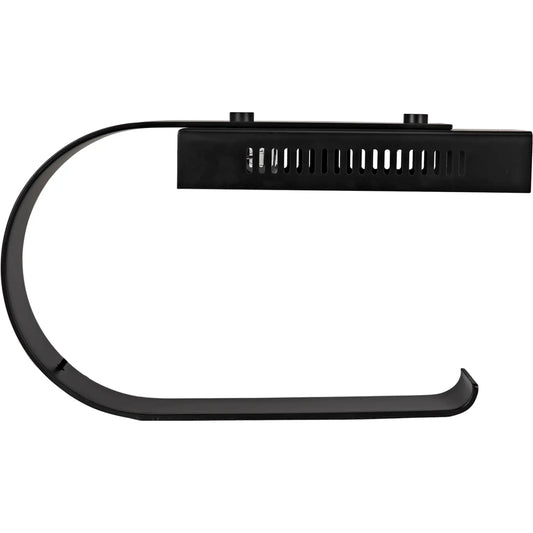 Alfred Table Lamp by Noir in matte black. Made from industrial steel in a modern style.