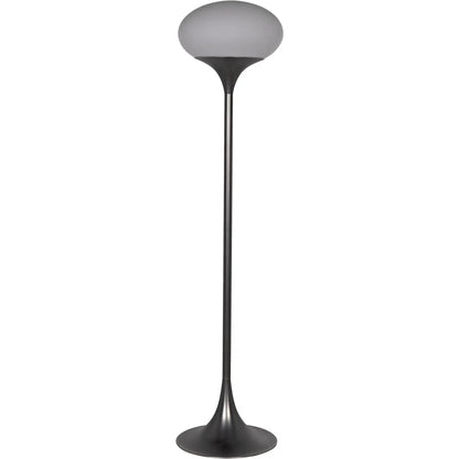 Drop Floor Lamp by Noir in gunmetal. Made from industrial steel in a modern style.